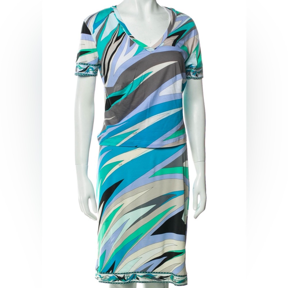 Emilio Pucci Two-Piece Skirt Set Size L IT 44